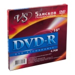Диск VS  DVD-R 4.7Gb 16x + конверт